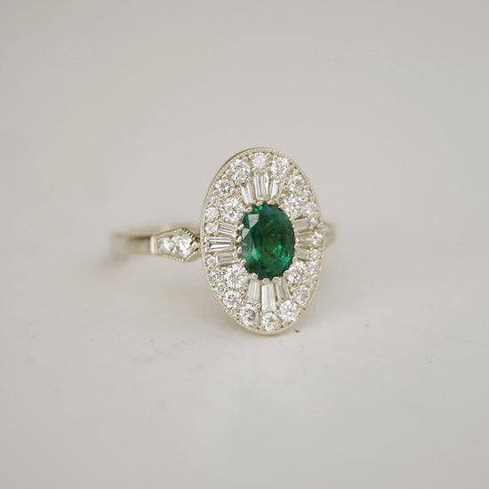 Emerald & Diamond Engagement Ring | Berlinger Jewelry
