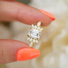 The Peacock Moissanite Diamond Mosaic Ring