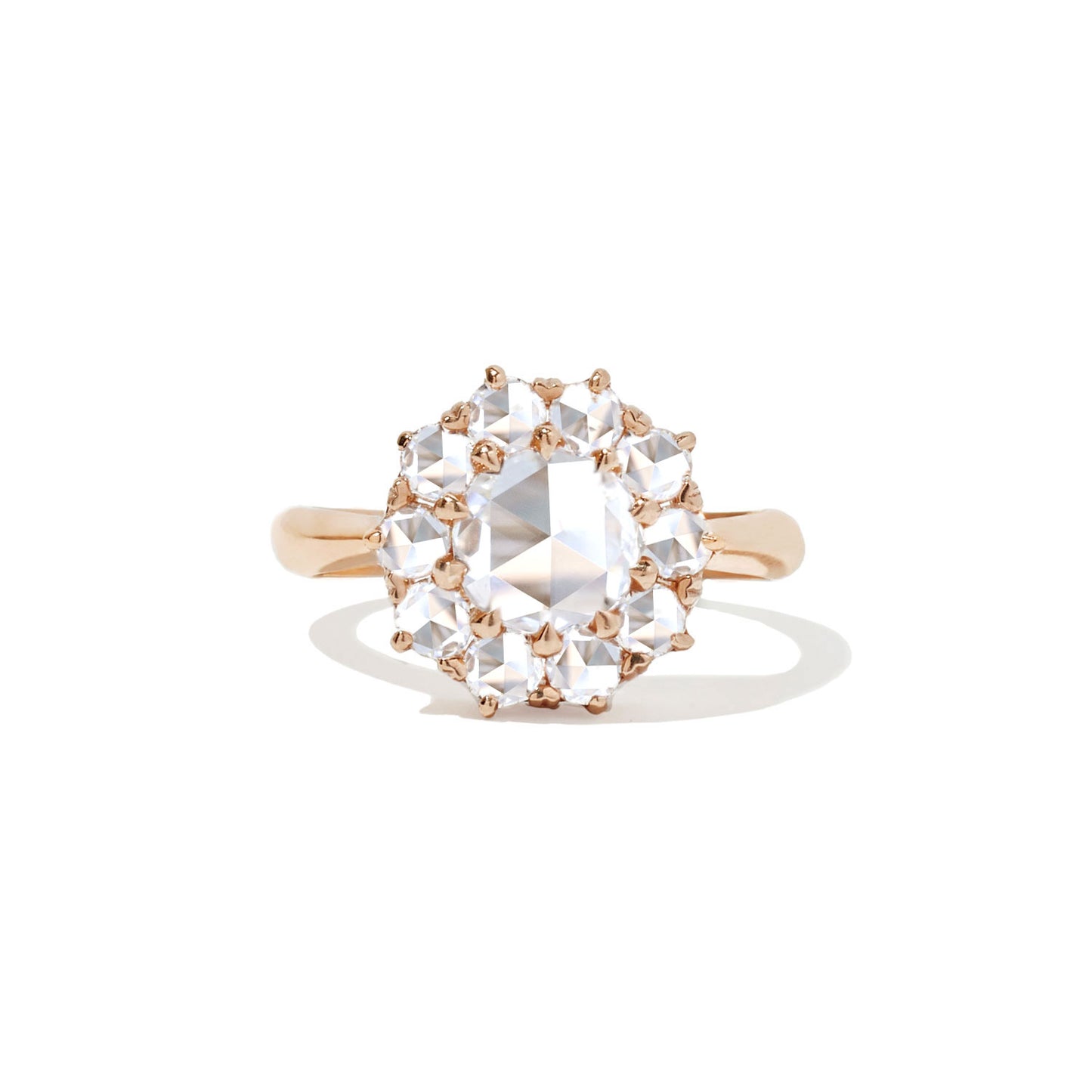 Rose Diamond Cluster Ring