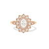 Oval Diamond Mosaic Sunflower Ring