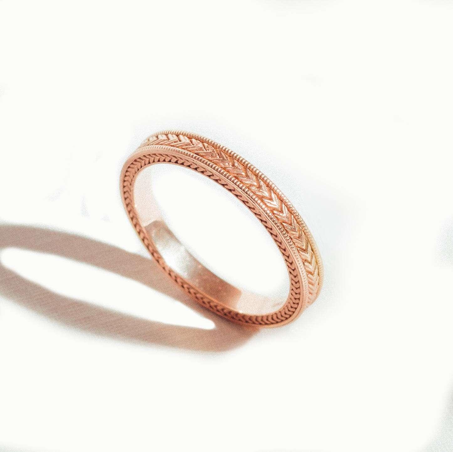 3mm Wheat Engraved Ring