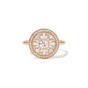 Round Shape Brilliant Cut Halo Diamond Mosaic Ring