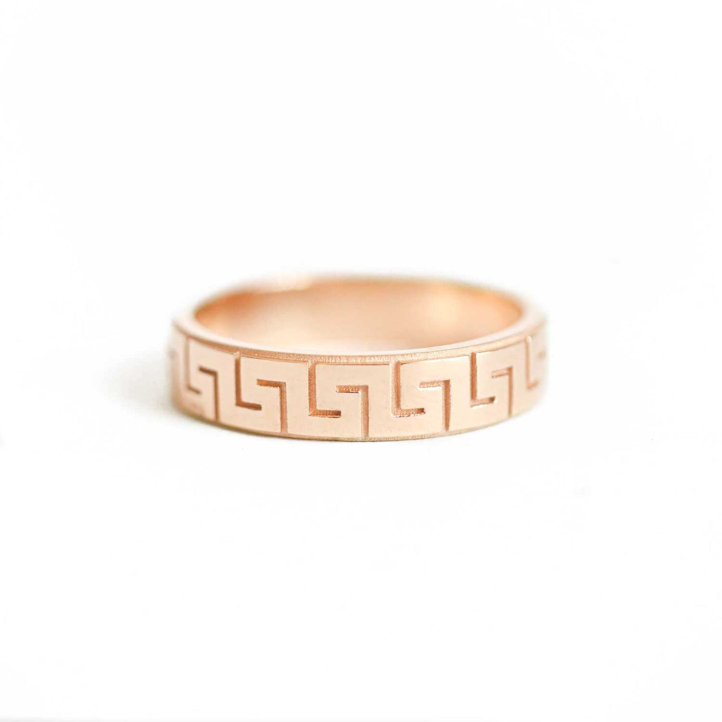Deco Greek Pattern Band Ring