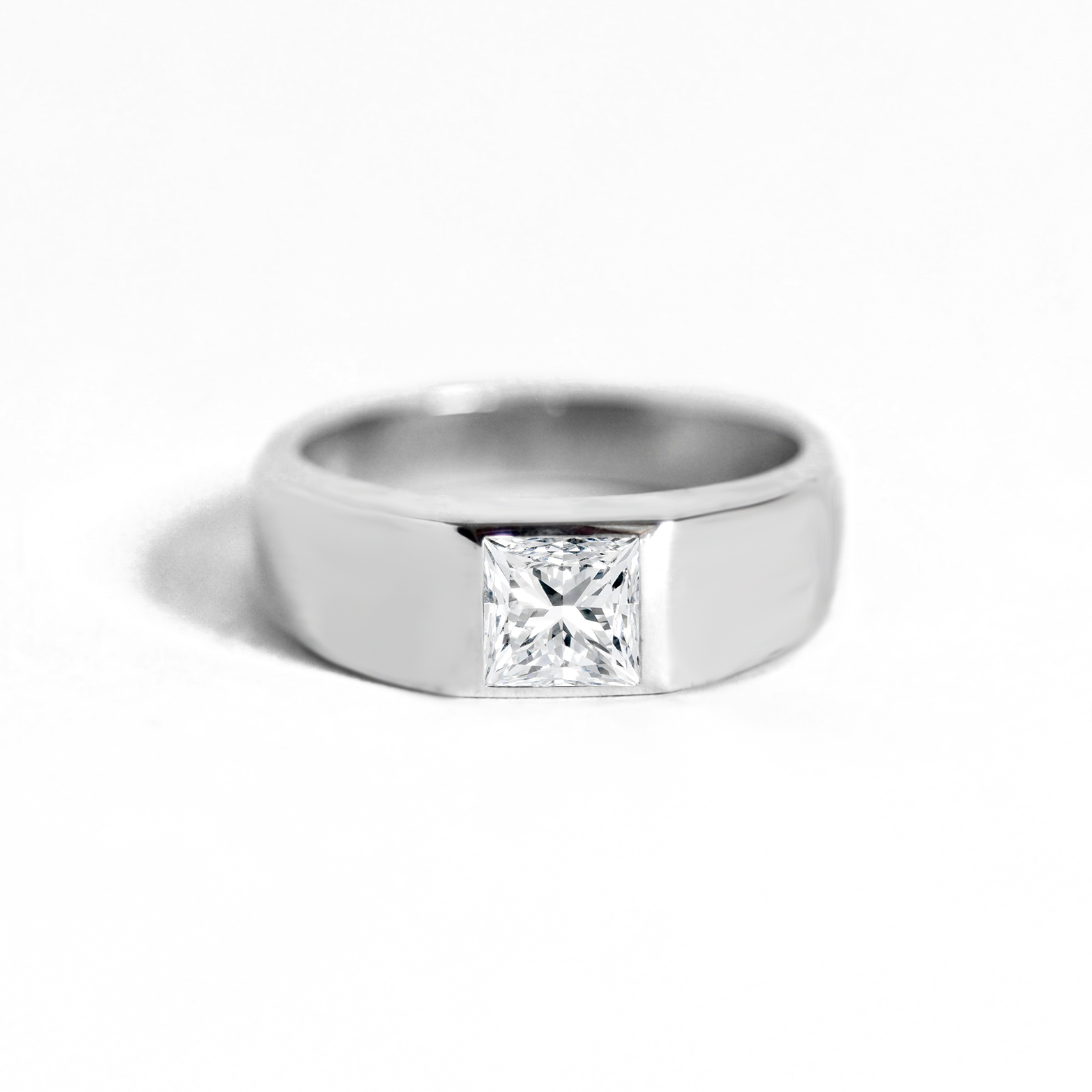 Princess Cut Diamond Signet Ring