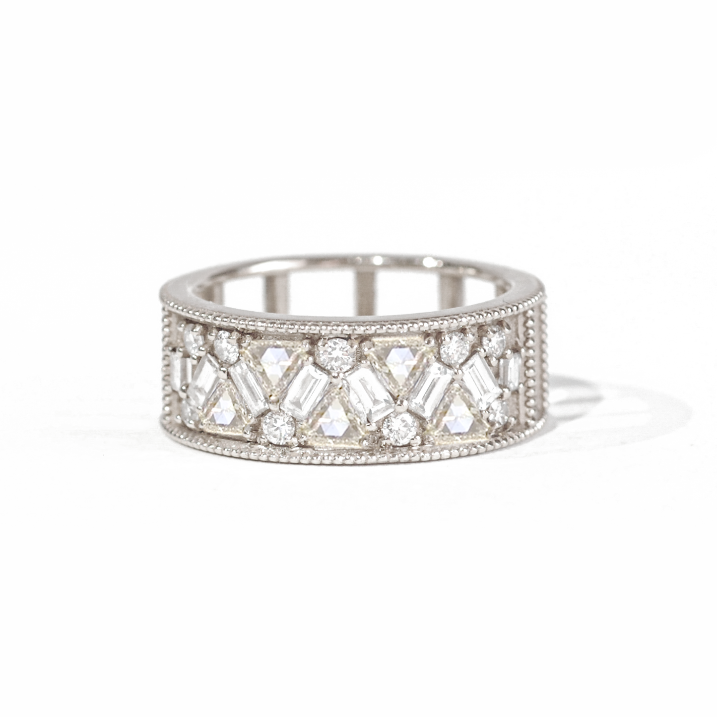 Rose Cut Trillion Diamond Ring