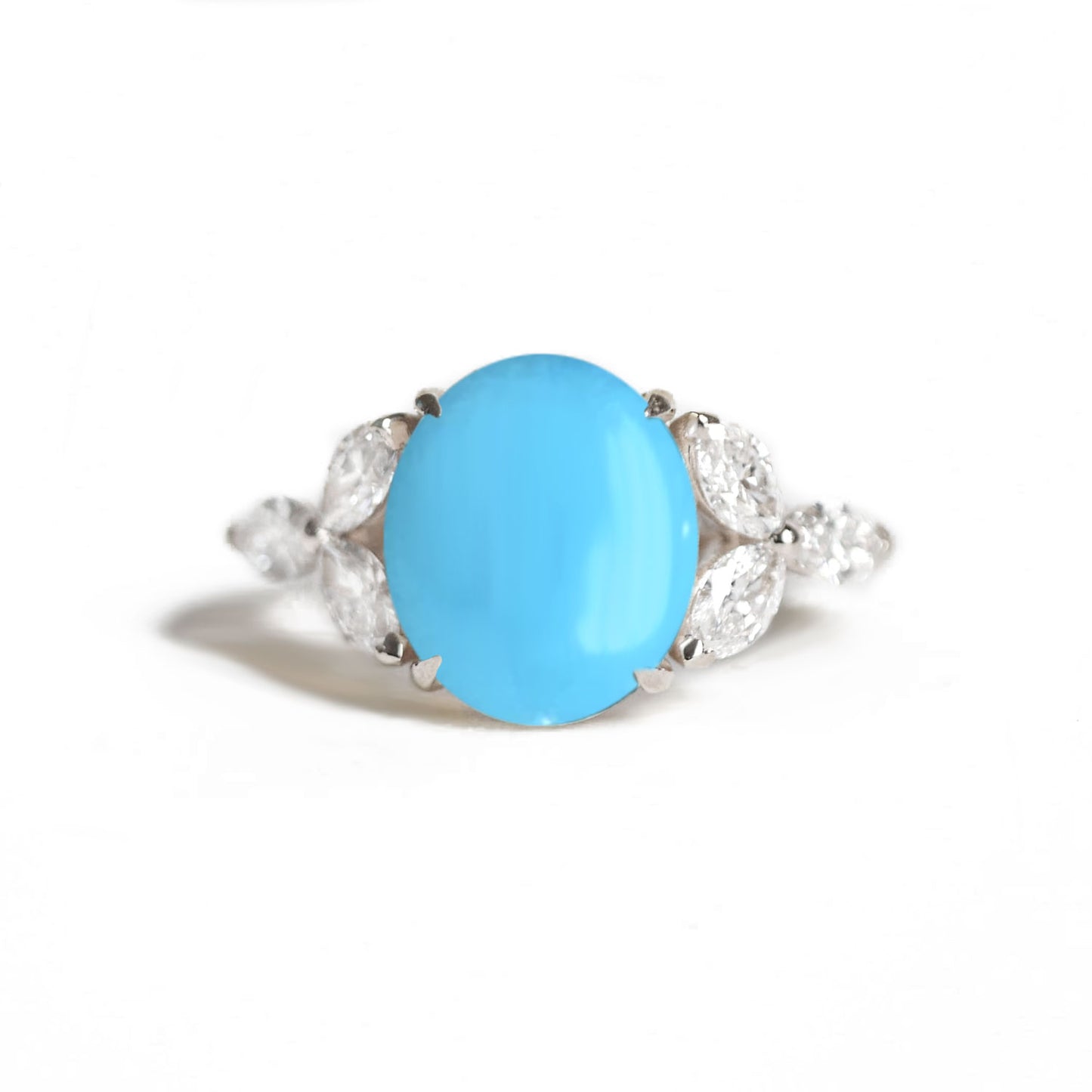 Turquoise & Marquise Diamond Ring