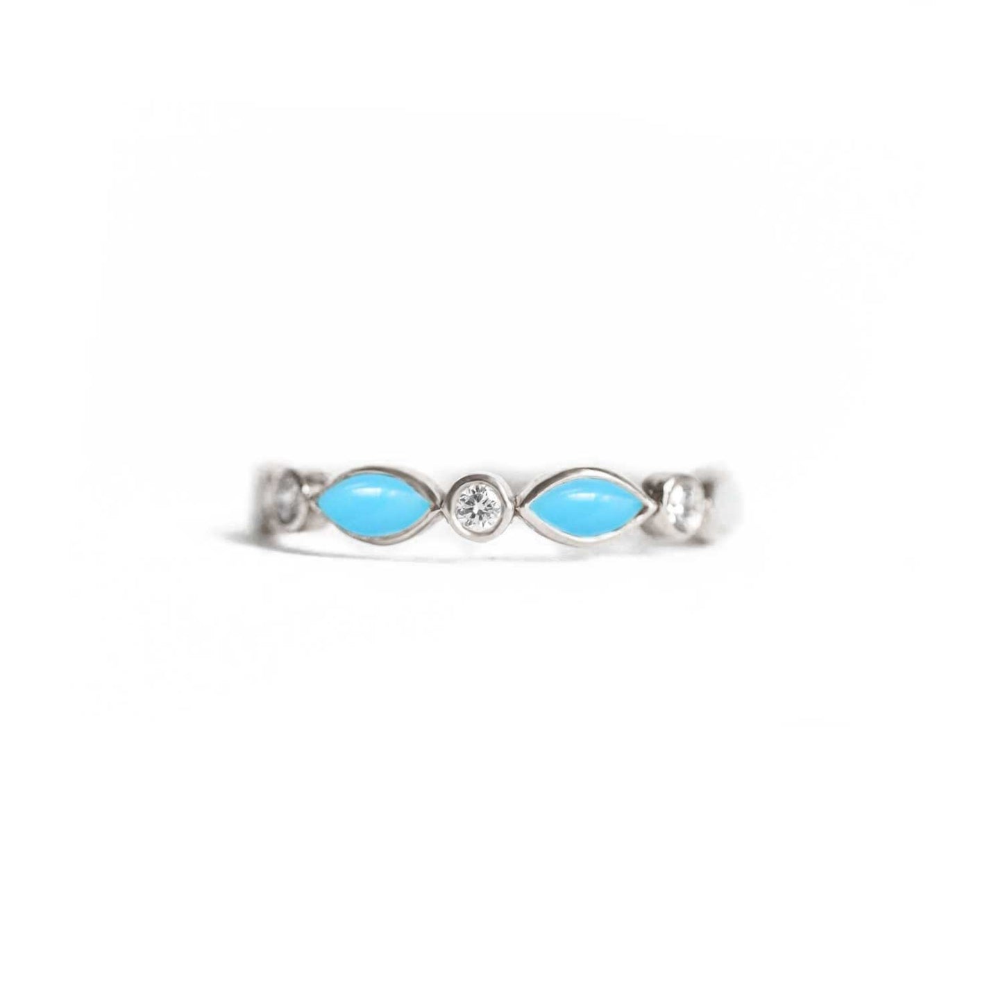 Marquise Turquoise & Diamond Ring