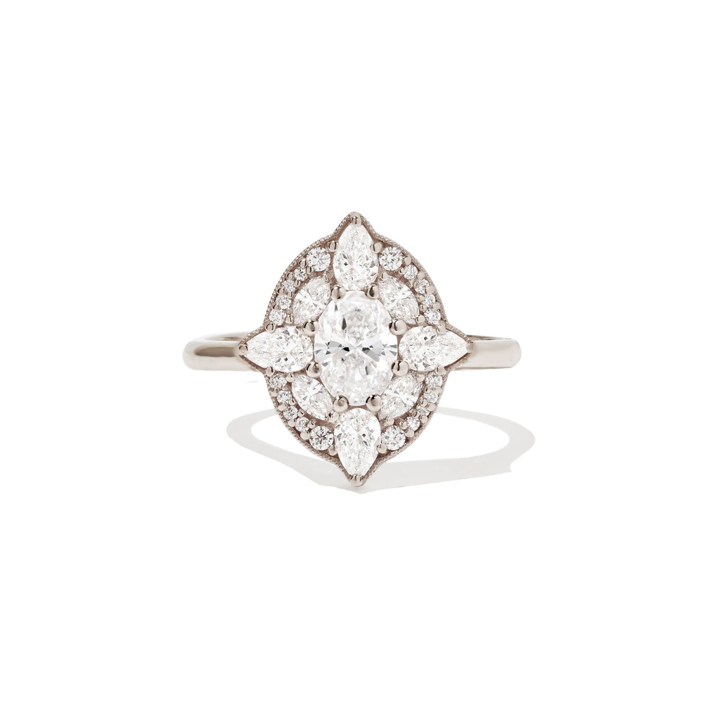 Oval & Pear Flora Diamond Mosaic Ring