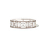 Asscher Cut Geometric Wide Diamond Mosaic Ring