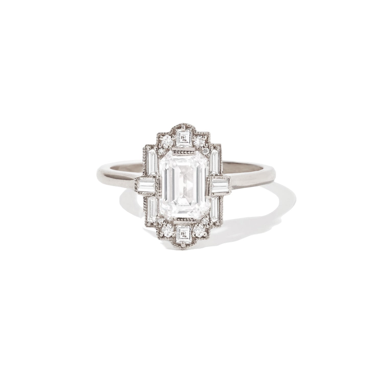 Art Deco Emerald Cut Diamond Ring | Berlinger Jewelry