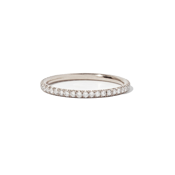 Delicate French Pavé Eternity Diamond Wedding Ring | Berlinger Jewelry