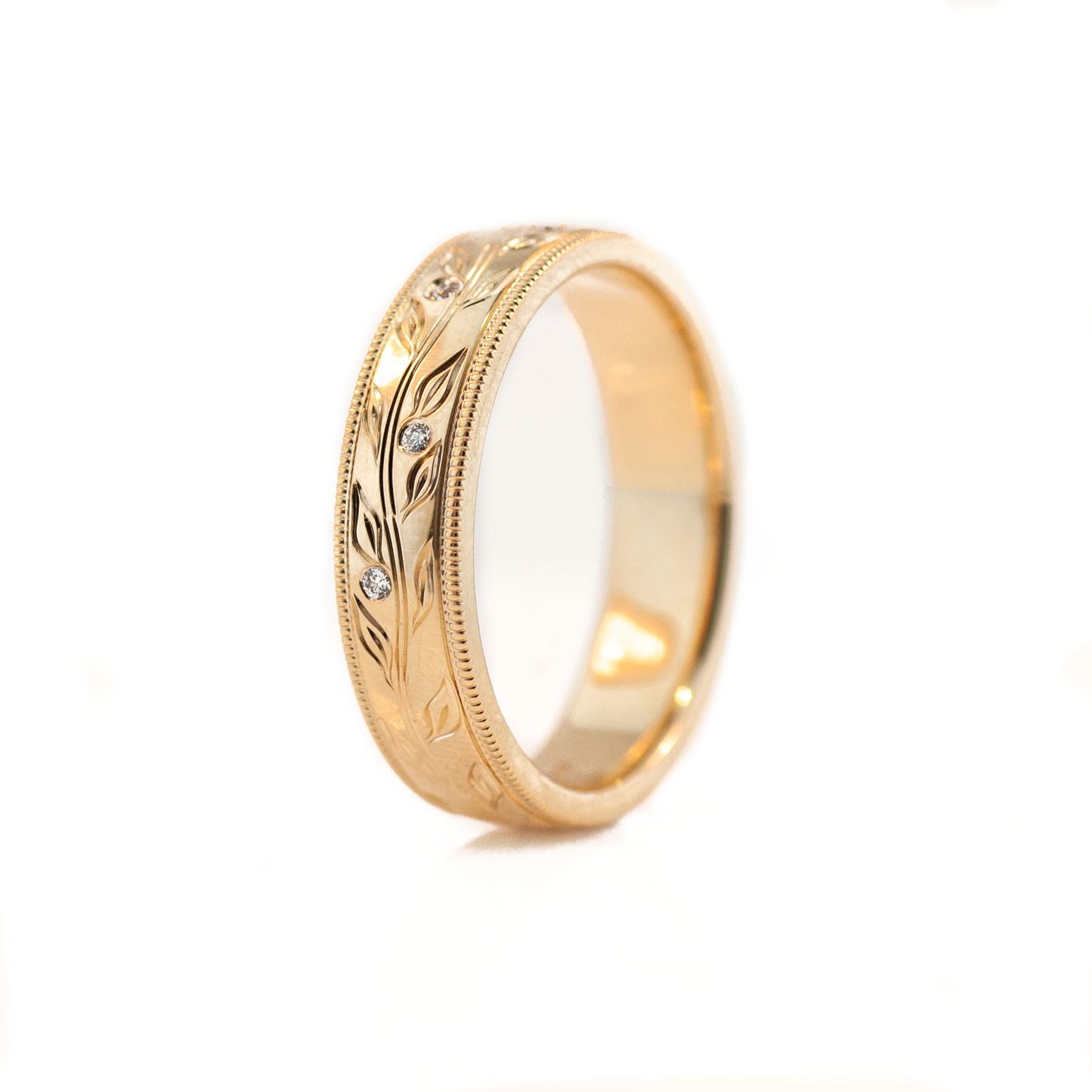 Men's Olive Branch Wedding Ring