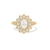 Oval Diamond Mosaic Sunflower Ring