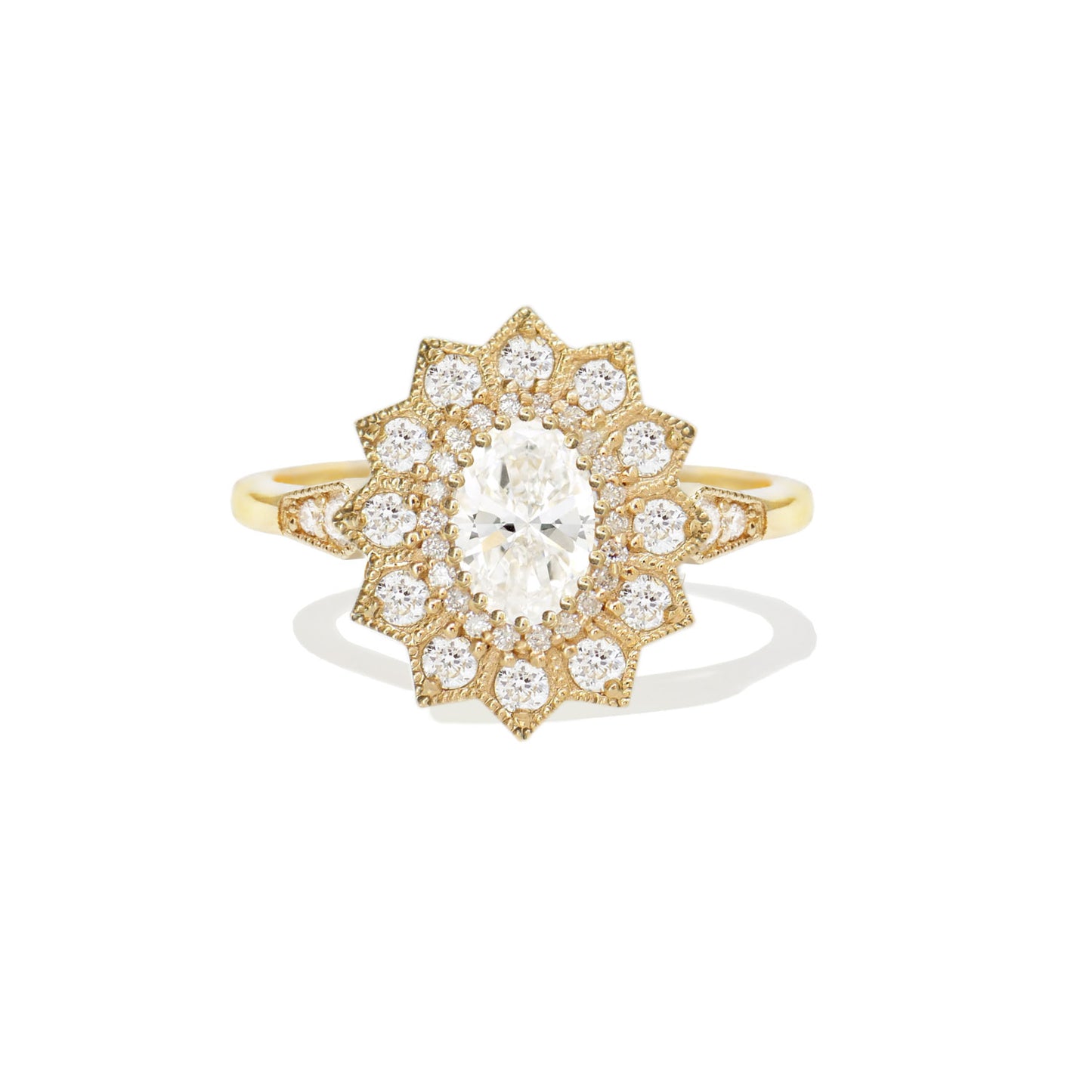 Oval Diamond Mosaic Sunflower Ring Berlinger Jewelry