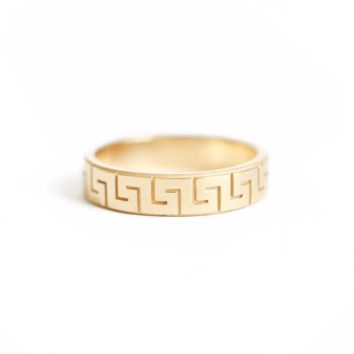 Deco Greek Pattern Band Ring